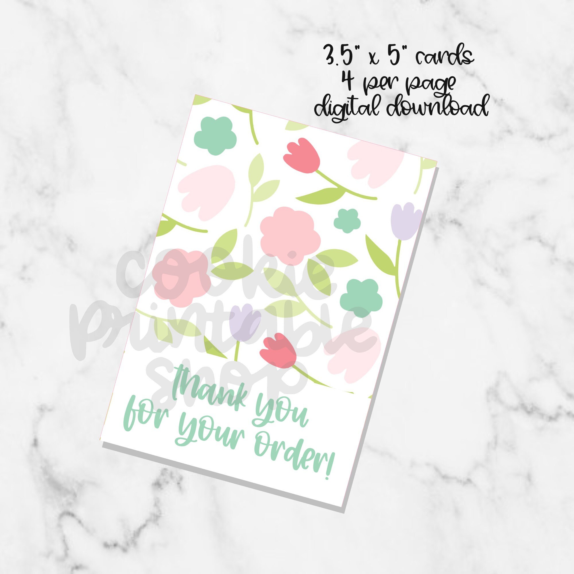 Thank You for Your Order 3.5x5 COOKIE CARD - Etsy