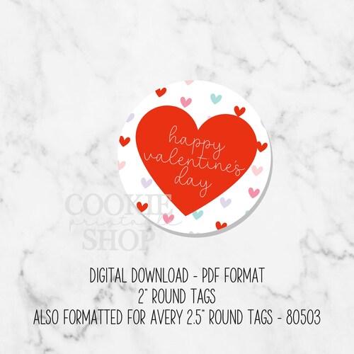 Happy Valentine's Day Printable Card Dreamy - Etsy