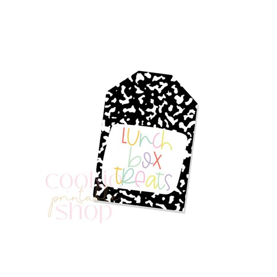 Lunch Box Treats PRINTABLE TAG Not Editable Back to School Etsy