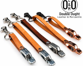 Leather Work Glove Clip, Personalize Glove Holder with Steel Clamp, Belt Loop Clip & Key Ring