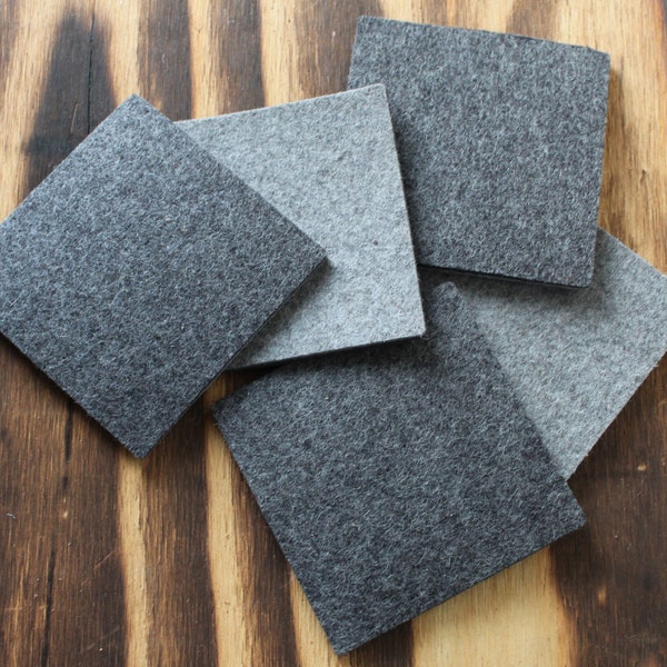 Felt Coaster, Set of 8, Felt Blank Coasters, 5mm Merino Wool, Bulk Coasters