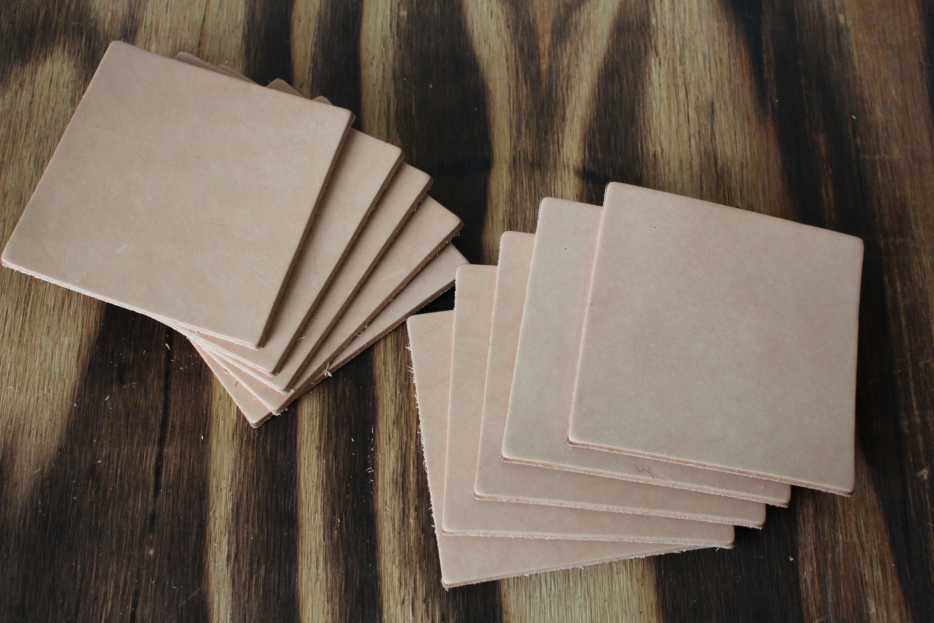 Veg Tan Blank Coasters Set of 8 Leather Coaster Bulk Etsy