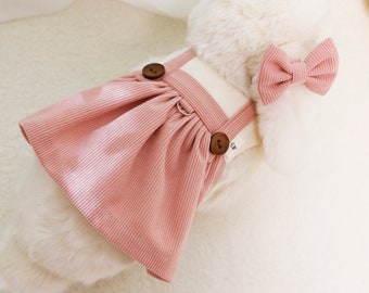 Corduroy Harness (Pink) for Only Rabbit/Bunny
