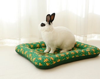 Fluffy Bed for Bunny, Small Pet, Cat bed, Puppy bed / Ikea doll bed sheets (Ginger man/Santa)