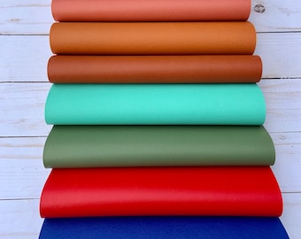 Faux leather sheets.  DIY hairbows. Red faux leather, 9 colors, Printed faux leather. Leather sheet,  Vinyl fabric. Faux leather earring.