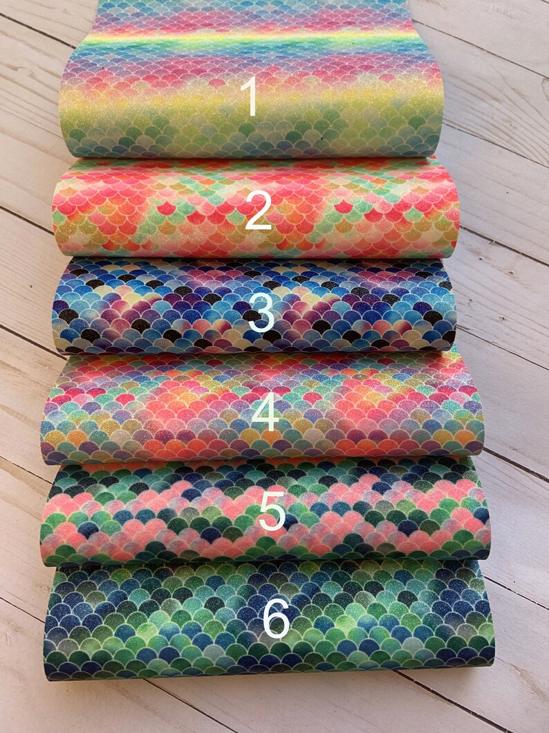 Faux Leather Sheets. Mermaid Scales. Glitter Fabric. Mermaid Print ...