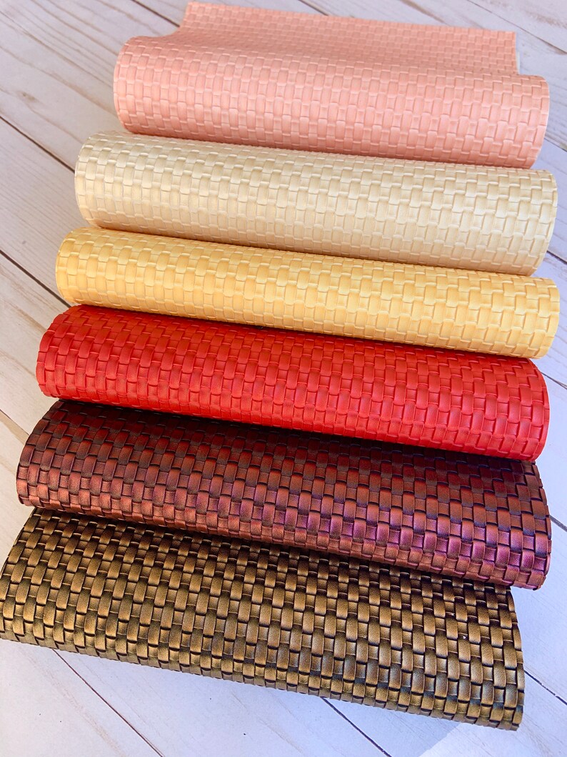 Faux Leather Sheets for Earrings. Basketweave 6 Colors DIY Etsy