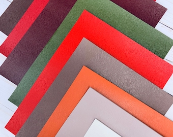 Faux leather sheets. Double sided faux leather. DIY hairbows. Printed faux leather.Litchi design. Vinyl fabric. Faux leather earring.