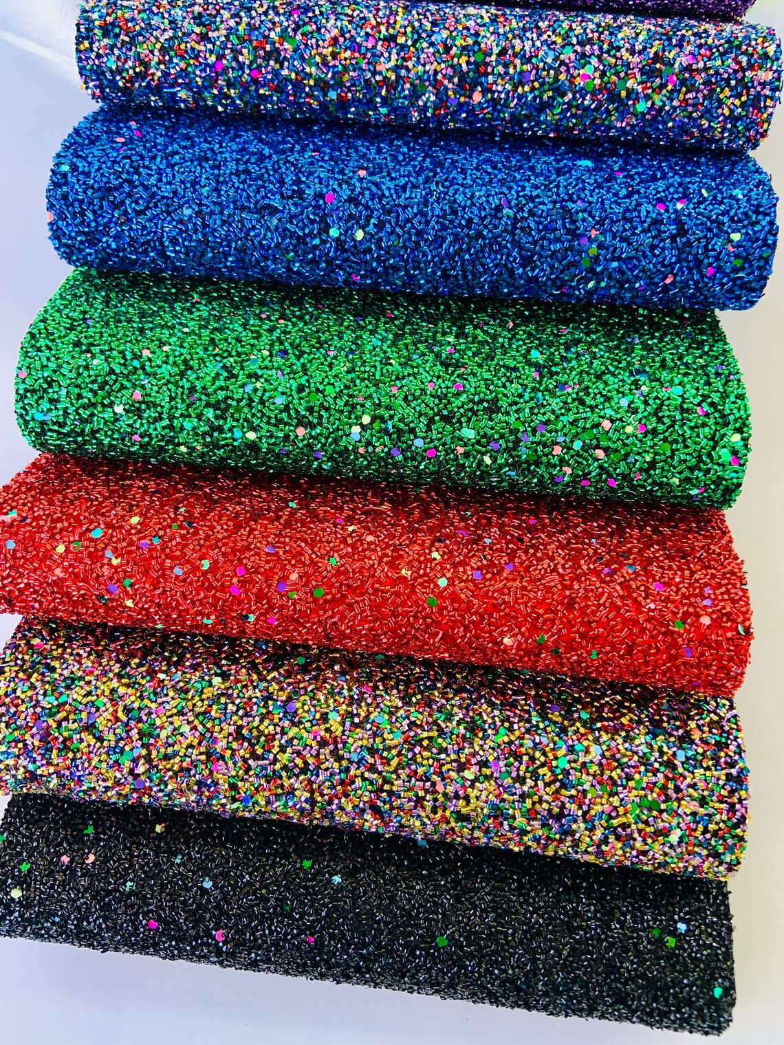 Tinsel glitter Glitter sheets. Tinsel/Rainbow fabric Glitter Etsy