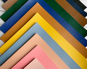 Faux leather sheets. Double sided, faux leather. DIY hairbows. Printed faux leather.Litchi design. Vinyl fabric.Faux leather earring.