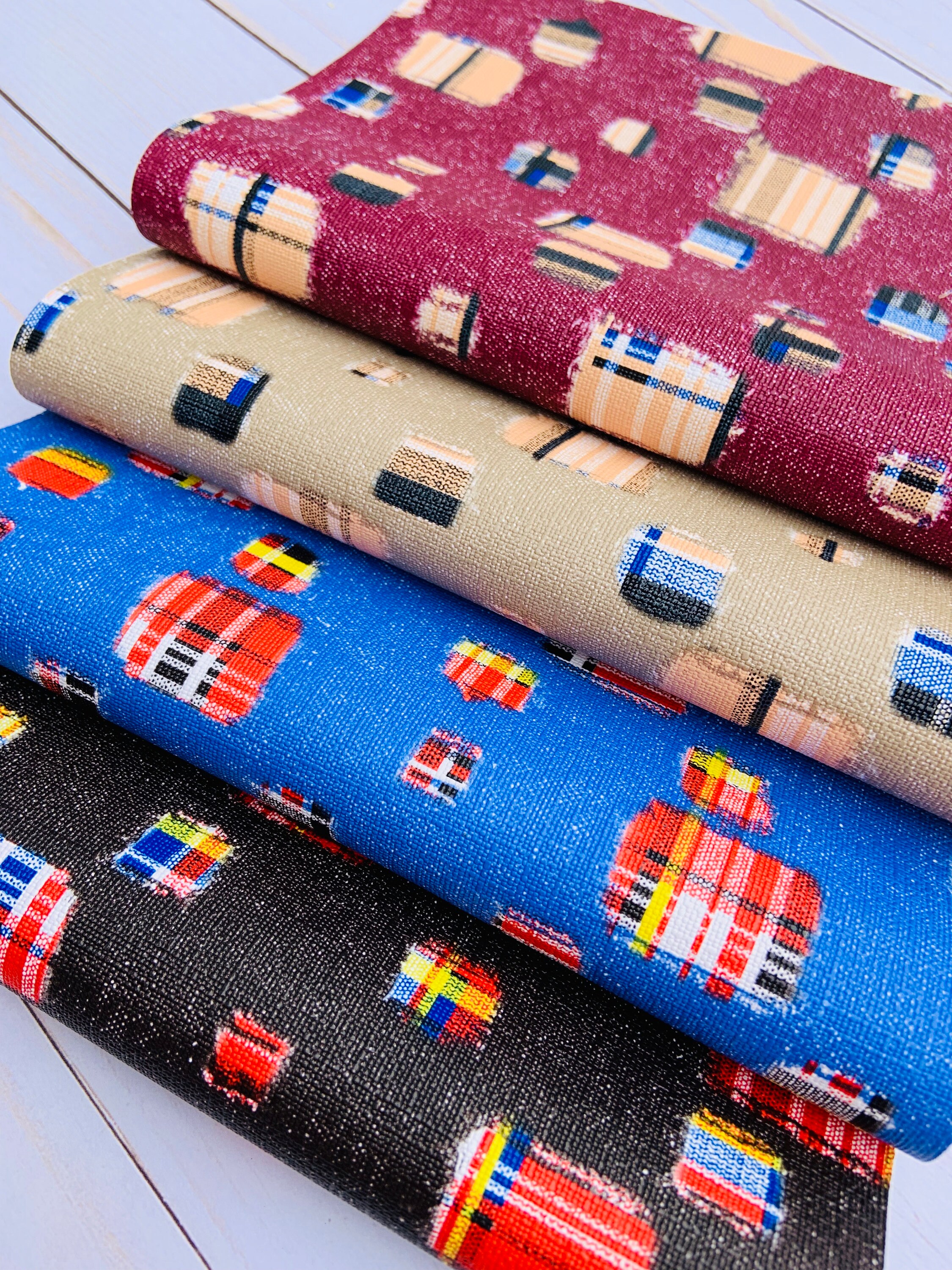 Faux Leather Sheets Printed Fabric. Black Faux Leather. Etsy