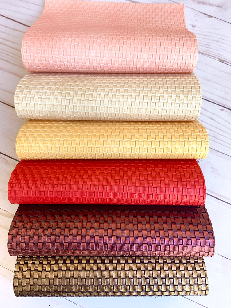 Faux Leather Sheets for Earrings. Basketweave 6 Colors DIY Etsy