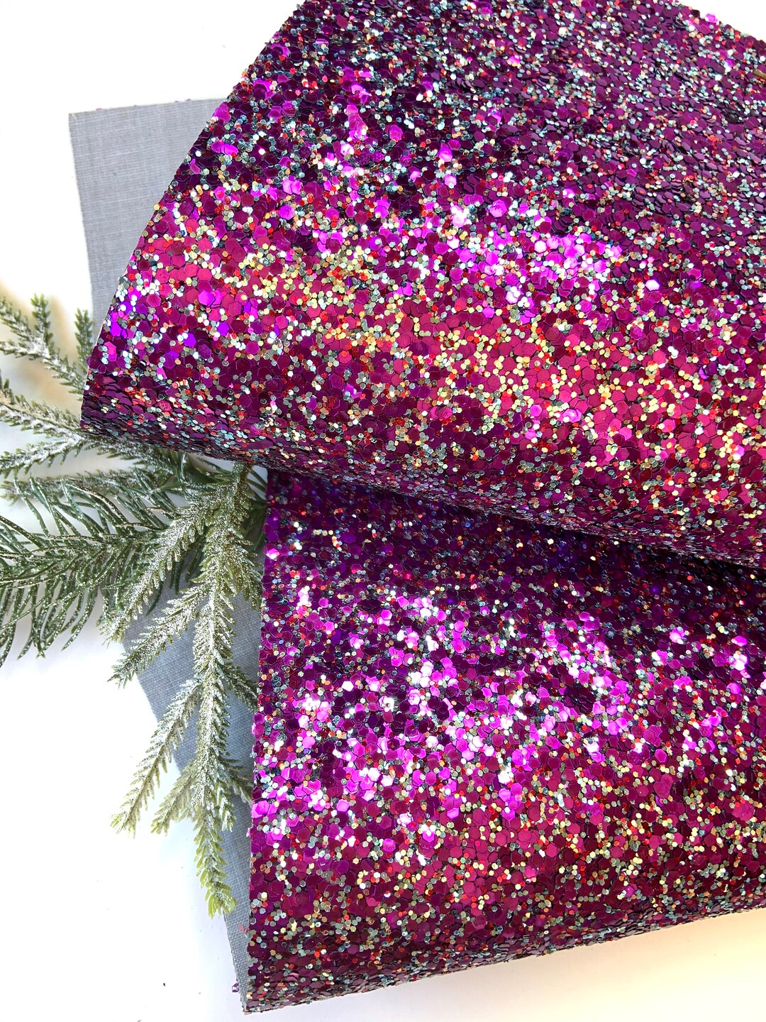 Glitter Fabric Sheets, Hair Bows, Chunky Glitter, Purple Glitter Sheets, DIY Glitter Bows