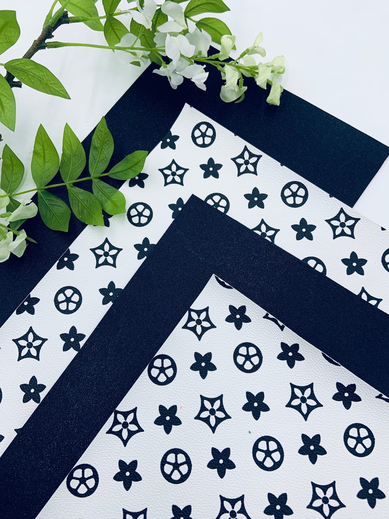 Faux leather sheets, Leather sheet, Black faux leather, Printed faux leather, Faux leather earring, DIY faux leather, Craft supplies leather bild 1