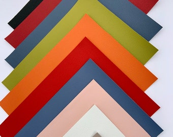 Faux leather sheets. Double sided, faux leather. DIY hairbows. Printed faux leather.Litchi design. Vinyl fabric. Double sided leather.