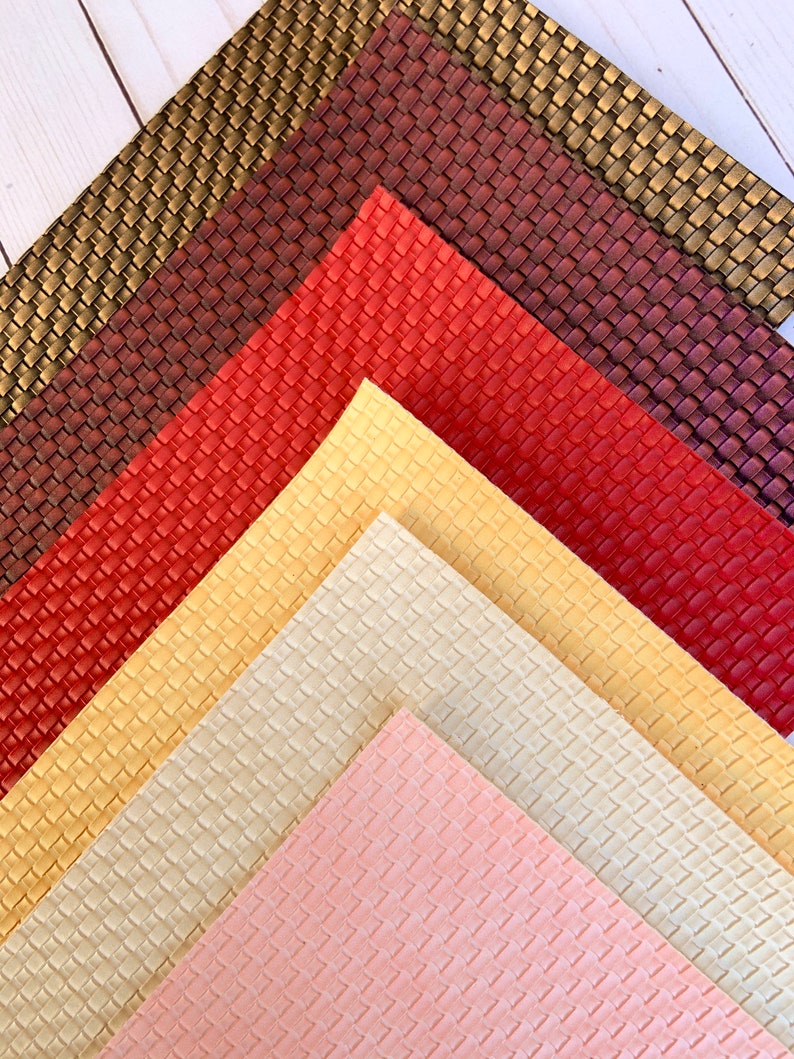 Faux Leather Sheets for Earrings. Basketweave 6 Colors DIY Etsy