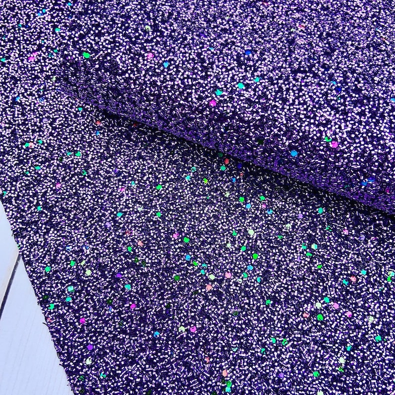 Craft supplies Glitter fabric. Canvas fabric Glitter faux leather sheets Purple glitter fabric DIY Hairbows Leather sheet