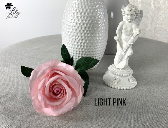 Artificial Hot Pink Velvet Roses X 3 Stems 9 Heads Superb Quality