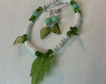 Handcrafted Botanical Leaf Jewelry Set