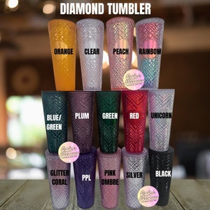 Diamond Studded Tumbler 24oz Matte Tumbler Matte Grid Shimmer Grid Cold Cups Gifts Double Wall 24oz Grid cup