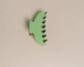 Pinza para el pelo extragrande - Pera, verde bicolor