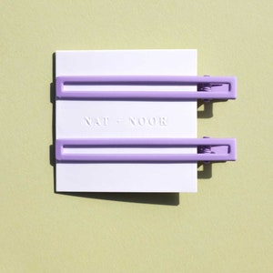 Leia - Lilac Purple Metal Hair Clips 2 pk
