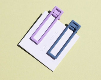 Lu Lu - Lilac Purple and Blue Metal Hair Clips