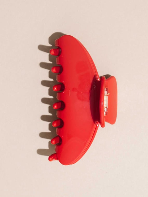 Large Hair Claw - Cherry Red