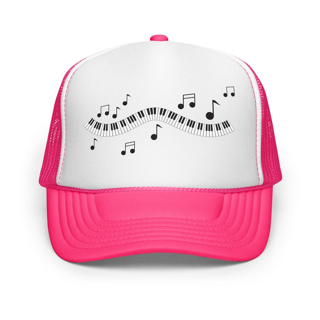 Hot Pink Piano Music Notes Hat - Etsy
