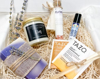 Relaxation Gift Box – Soy Candle, Lavender Soap, Sleep Oil