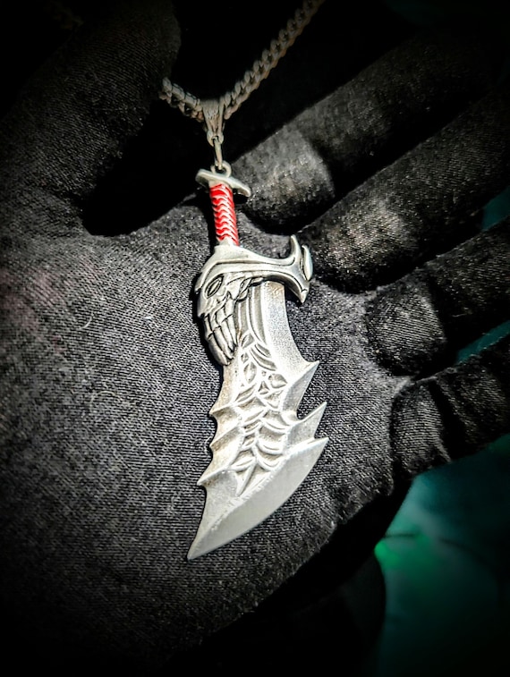 Blade of Chaos Necklace - Kratos, God of War, GoW, Sword, Fantasy, Gaming, Berserker, RPG
