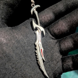 Daedric Sword Necklace: Skyrim, Oblivion and Elder Scrolls Inspired, Dragonborn, Daedra