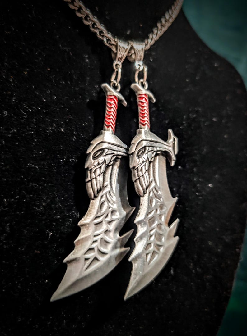 Blade of Chaos Necklace - Kratos, God of War, GoW, Sword, Fantasy, Gaming, Berserker, RPG image 5