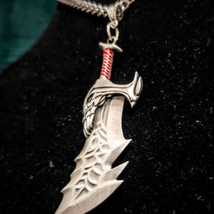 Blade of Chaos Necklace - Kratos, God of War, GoW, Sword, Fantasy, Gaming, Berserker, RPG image 3