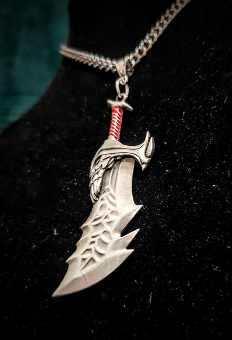 Blade of Chaos Necklace - Kratos, God of War, GoW, Sword, Fantasy, Gaming, Berserker, RPG image 3