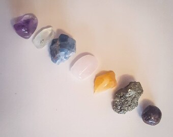 Chakra Crystal Set-Chakra Stone Kits-Chakra Stone Meditation Charms-7 Chakra Reiki Healing Crystals-Metaphysical Crystal Sets-Get Yours Now!