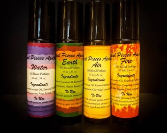 Elemental Ritual Oil Roller Collection-Water-Earth-Air-Fire-Elements Spell Oils-Essential Oil  Fragrances-Spiritual Colognes-Get Yours Now!