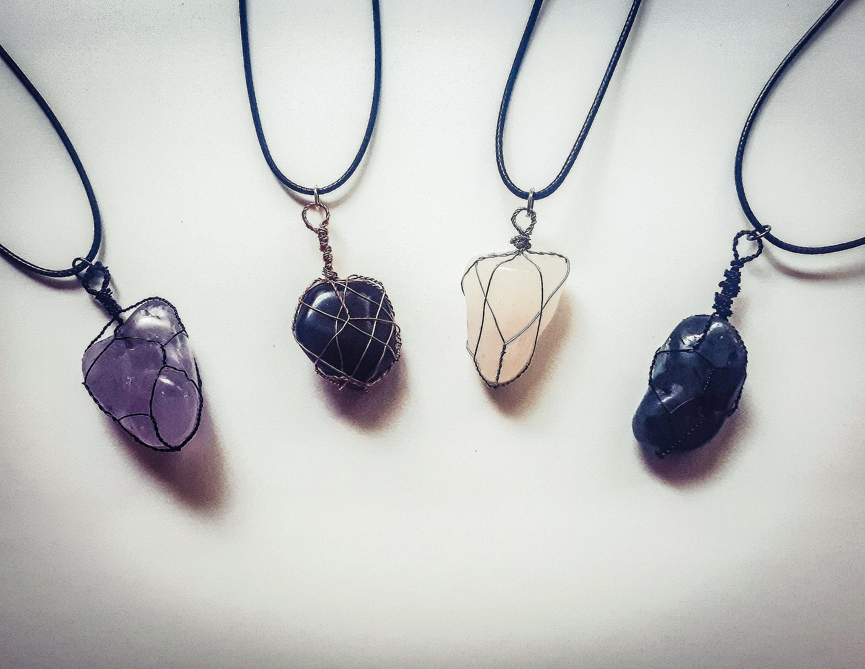Spiritual Rainbow Moonstone Necklace Metaphysical Copper Wrap Raw Crystal Crystal Necklace Wire Wrap Pendant