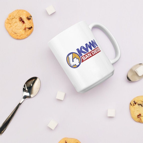 KVWN Coffee Mug Anchorman Movie Ron Burgundy San Diego Channel 4 News Team Gift