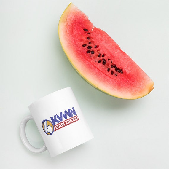 KVWN Coffee Mug Anchorman Movie Ron Burgundy San Diego Channel 4 News Team Gift