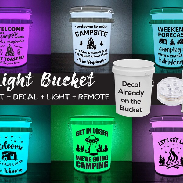 Light up Camp Bucket Etsy