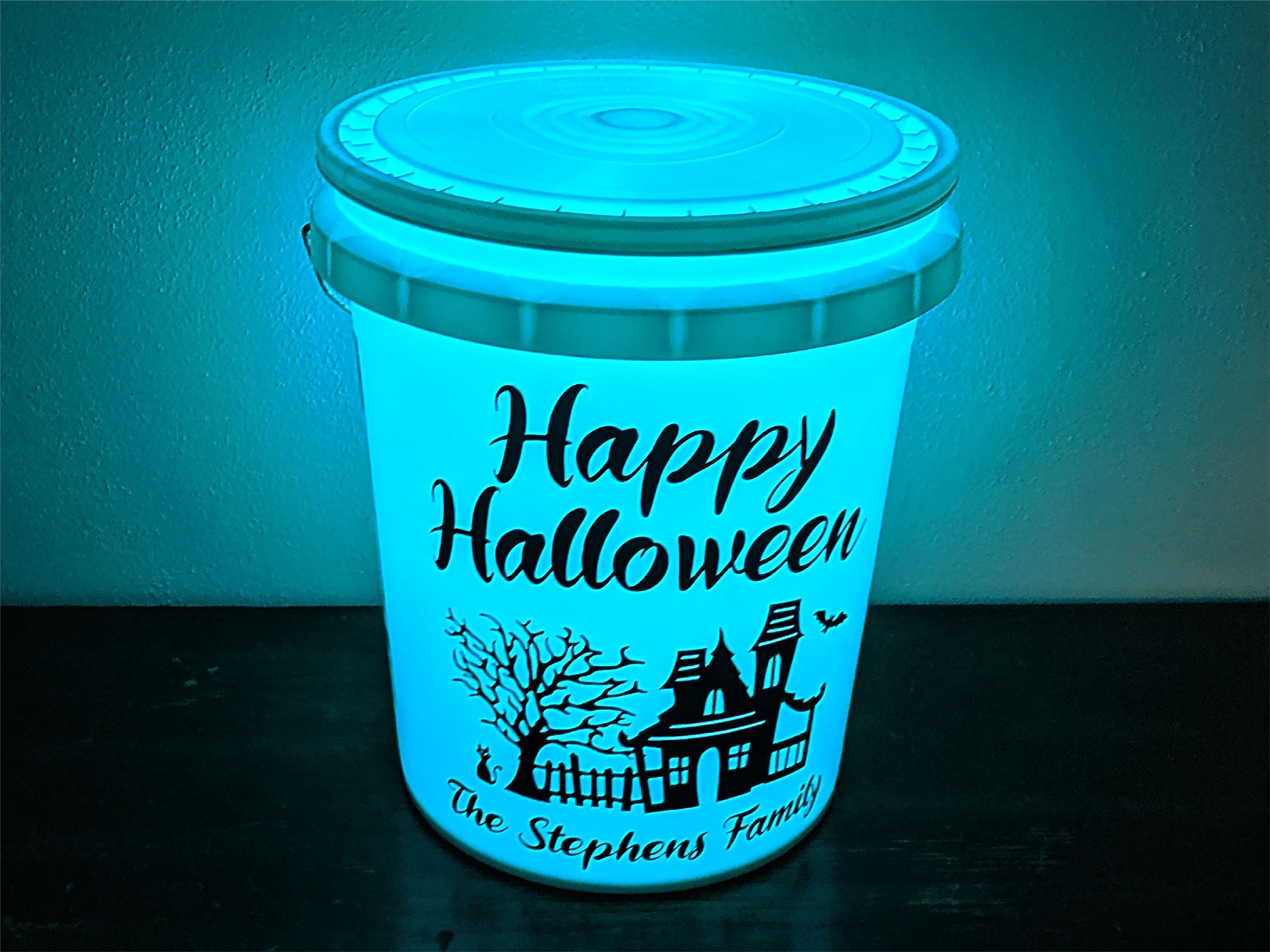 HAPPY HALLOWEEN Light Bucket Front Porch Décor Camping Etsy
