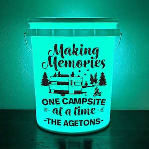 Wander Prints Camping Making Memories One Campsite At A Time Personalized Solar Light
