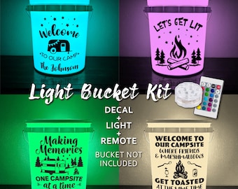 Camping LED Light Bucket Kit With Remote Check Out All Decal ...
