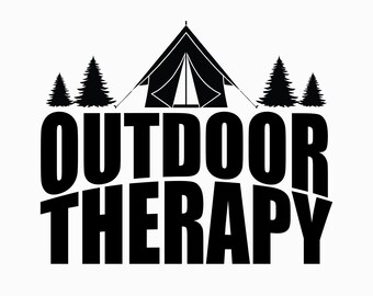 Outdoor Therapy with tent SVG Cut File