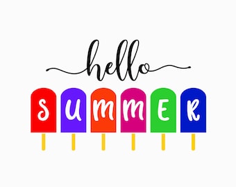 Hello Summer Popsicle SVG Cut File