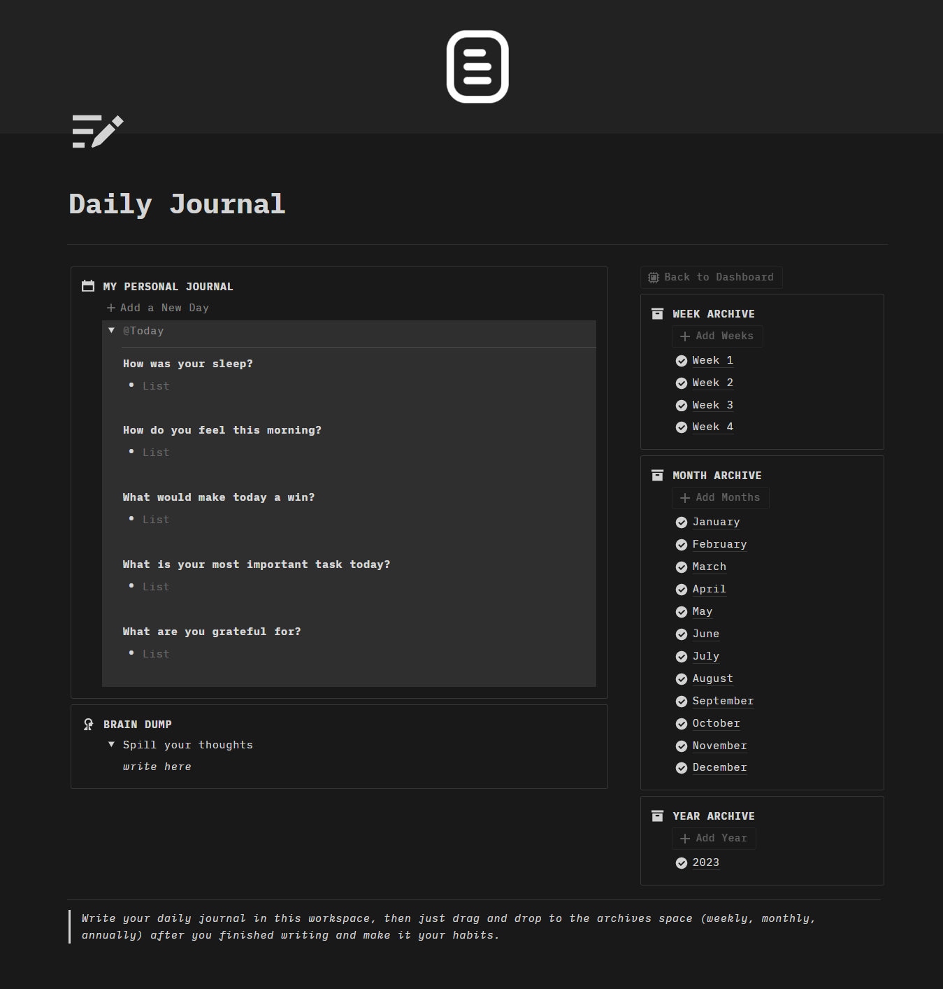 Notion Personal Dashboard - Notion Template | Productivity Tools ...