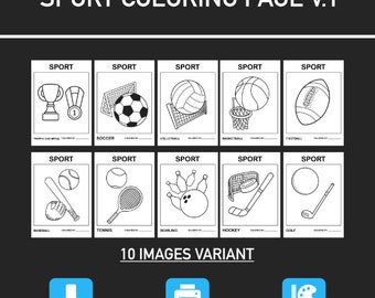 Sport Malseite zum Ausmalen: 10 Malseiten zum Ausdrucken (PDF & PNG)