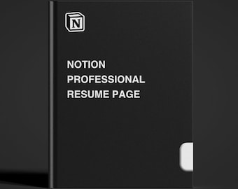 Notion Professional Lebenslauf Vorlage: Minimalistisches Design (Digitaler Download)