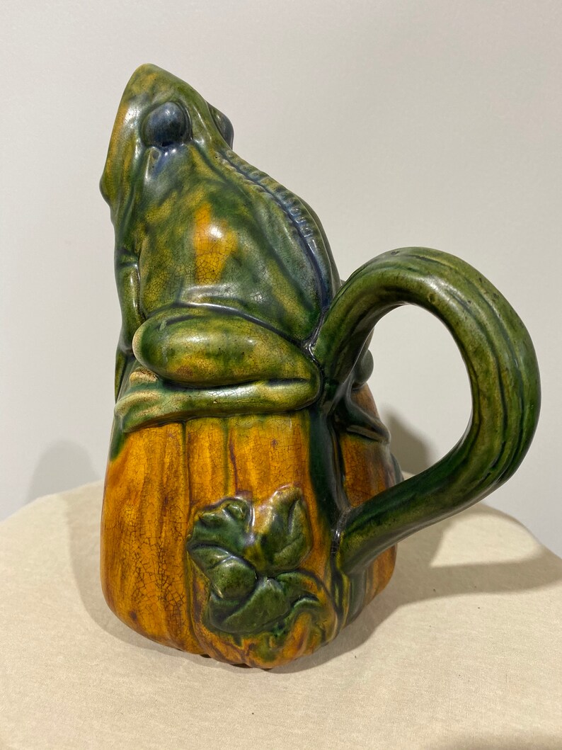 Japanese Ceramic Frog Pitcher Etsy